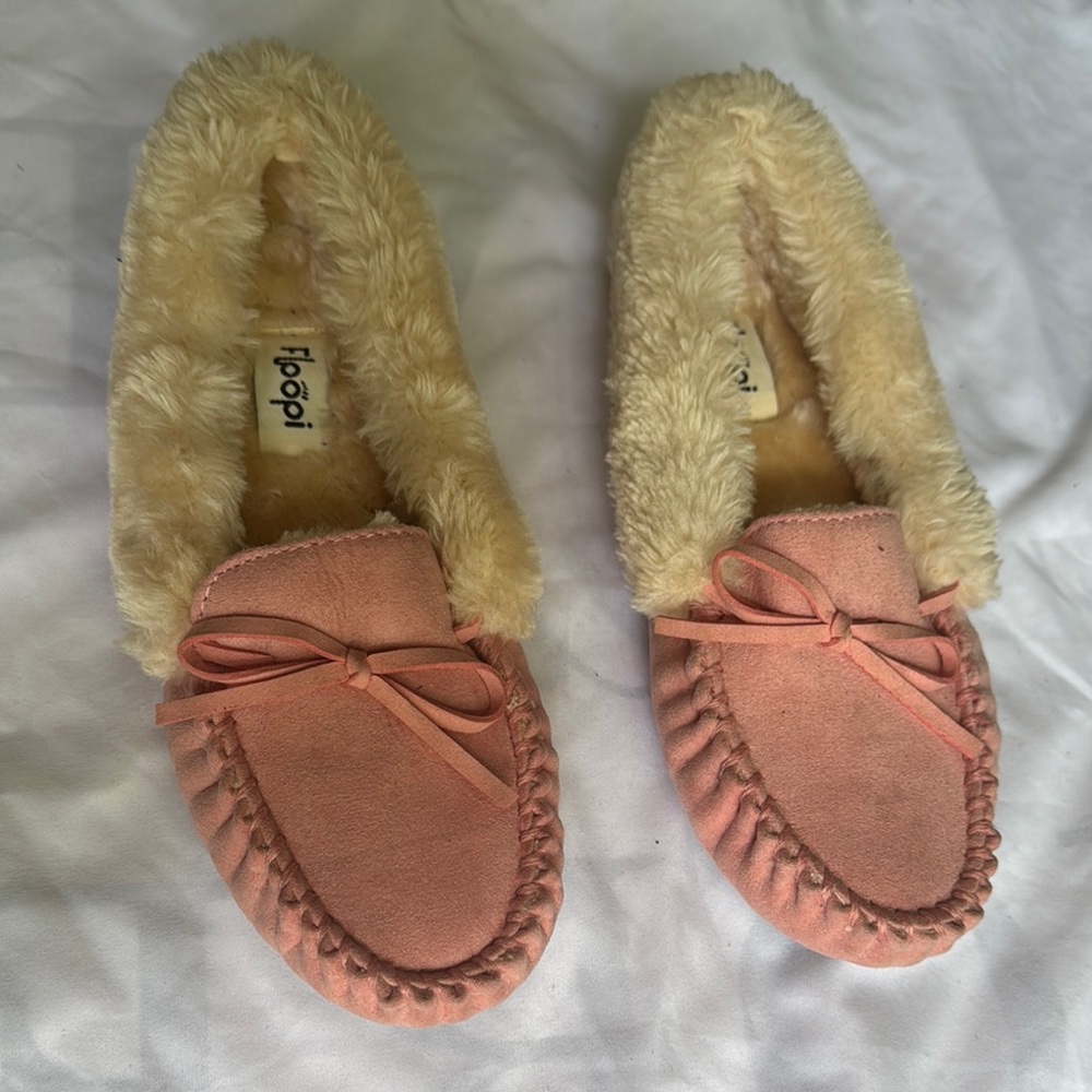 Floopy Pink Moccasins for Women